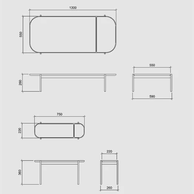 RILEY tables by Dare studio — View 2