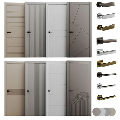 Set of interior doors LINEA. — Ver 1