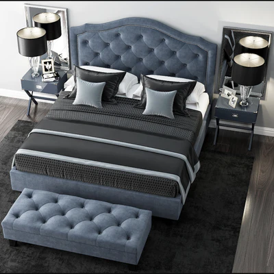 Кровать LuXeo Brentwood Queen Tufted — Вид 2