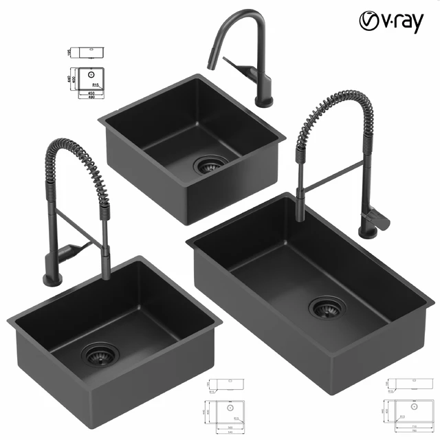 Collection of kitchen sinks 01 — Descargar