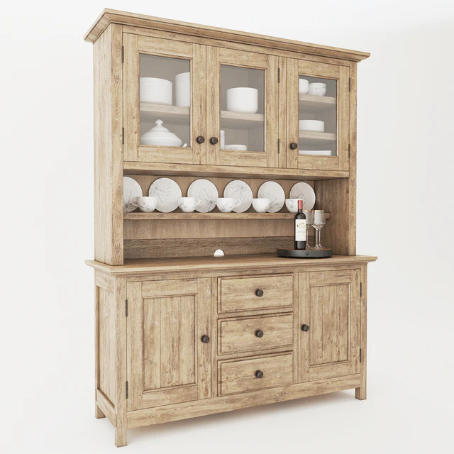 Pottery Barn Benchwright Buffet & Hutch With Decor — Descargar