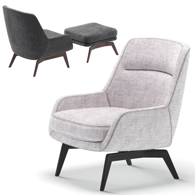 Minotti BELT Armchair by Rodolfo Dordoni — Скачать