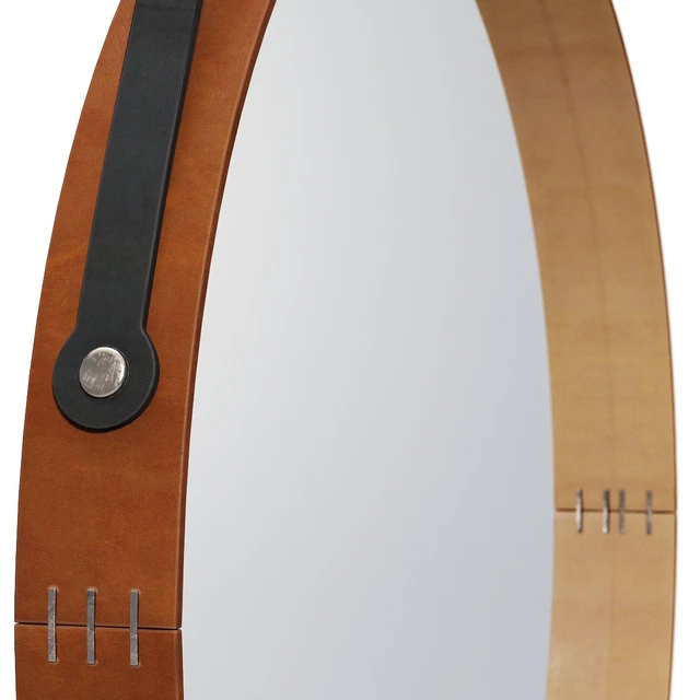 Round leather mirror — Descargar