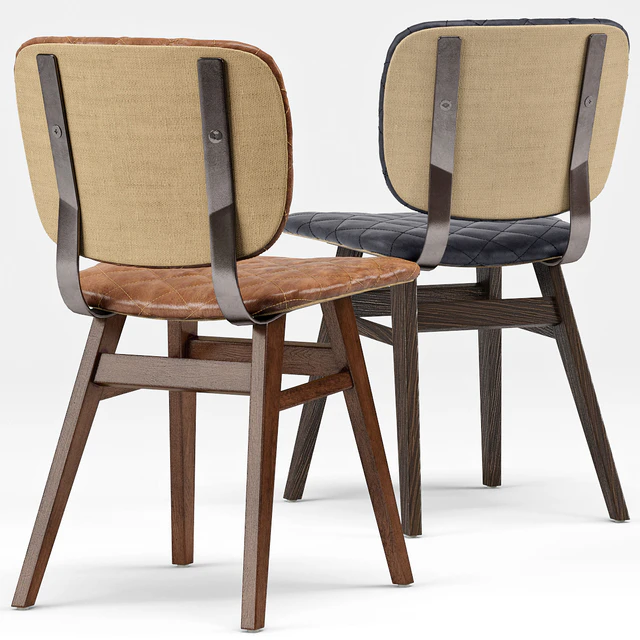 Drifter Industrial Loft Leather Dining Chair — Скачать