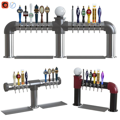 Industrial Pipe Draft Beer Towers 2 — Ver 1