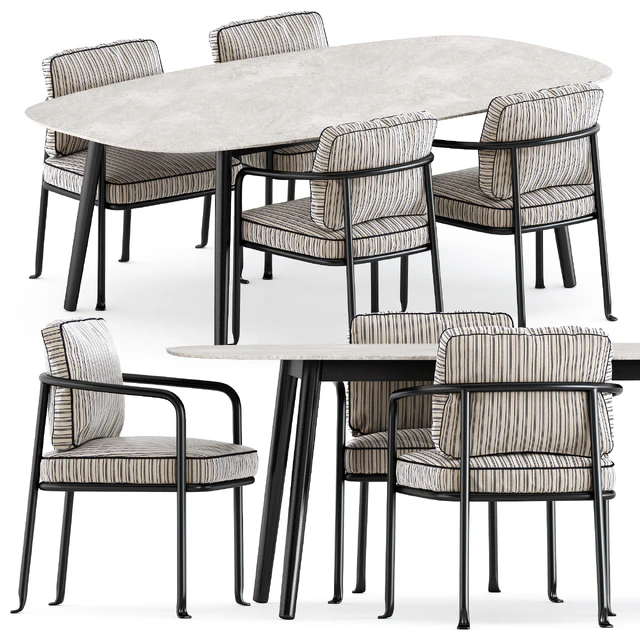 Borea Chair by Bebitalia and Ellisse table by Varaschin — Descargar