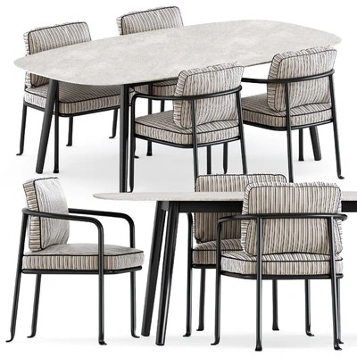 Borea Chair by Bebitalia and Ellisse table by Varaschin — Ver 1