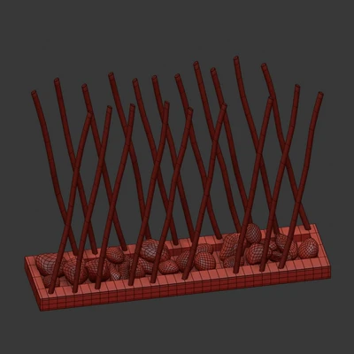 Floor decor made from sticks — Ver 3