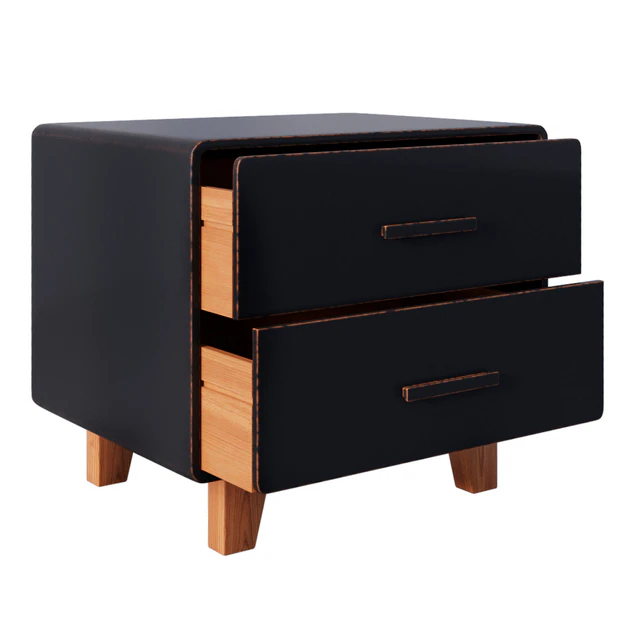 Juniper 2 Drawer Nightstand Black — Descargar