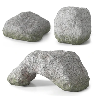 Low Poly Stones Set 02 — Вид 3