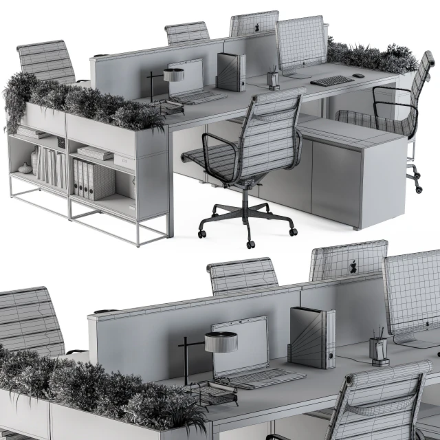 Office Furniture Flower Box 03 — Descargar