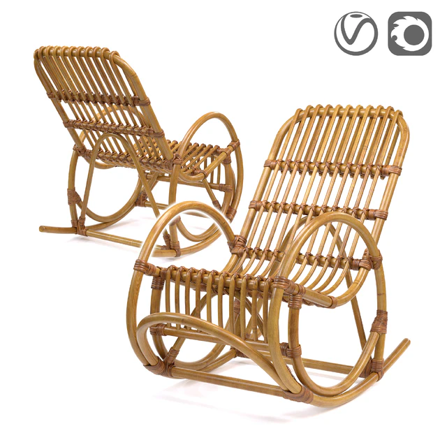Rocking-chair children's from a rattan, Malu — Descargar