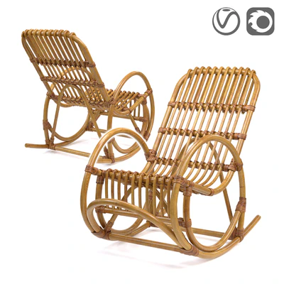 Rocking-chair children's from a rattan, Malu — Ver 1