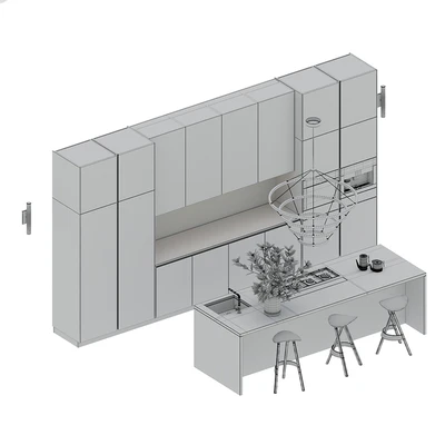 Kitchen Poliform Varenna Artex 4 (vray GGX, corona PBR) — Ver 2