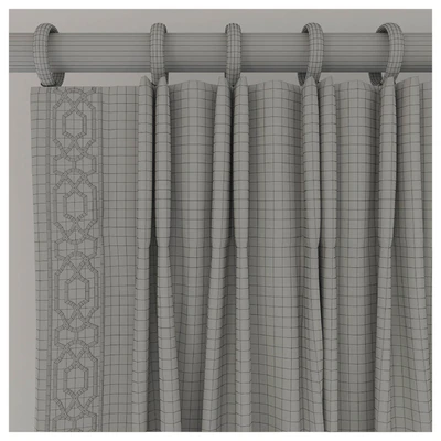 Set of curtains with decorative trim — Ver 2