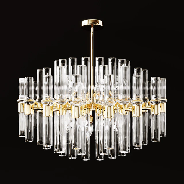 Crystal Tubules Pendant Lamp — Скачать