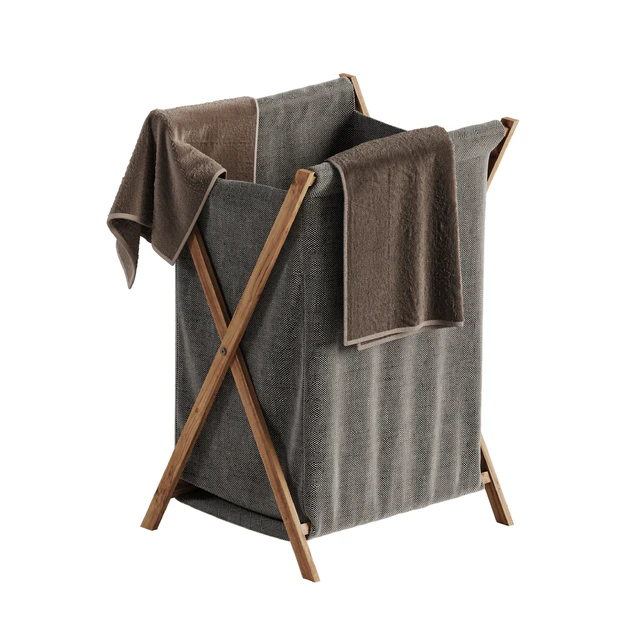 Basket with linen for the bathroom or toilet — Descargar