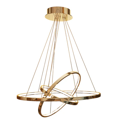 Chandelier, contemporary, hanging, rings, LED, ring — View 1