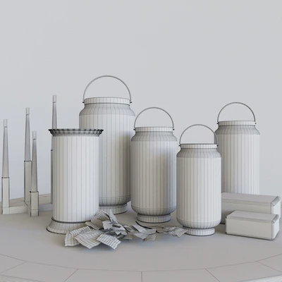 Fascinating candlesticks with candles and decor — Ver 2