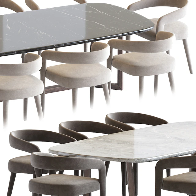 Lisette White Dining Chair and Concorde Table — Скачать