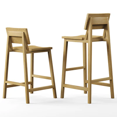 Ethnicraft bar stools — Ver 2