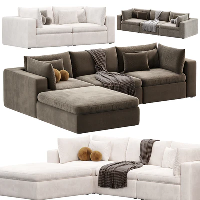 Harmony Modular 4 Piece Ottoman Sectional Sofa by westelm — Ver 2