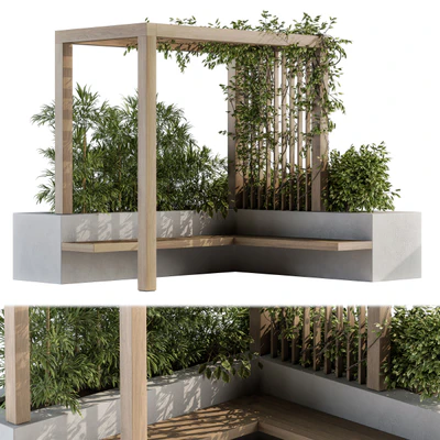 Roof Garden and Landscape Furniture with Pergola 04 — Вид 2