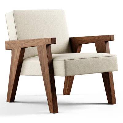 Zara Home - The walnut armchair with hemp upholstery — Ver 1