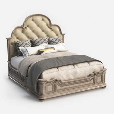 Hooker Furniture King Upholstered Panel Bed — Ver 1