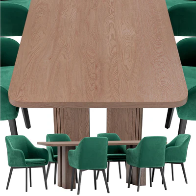 Texas dining chair and Lazar table — Ver 2