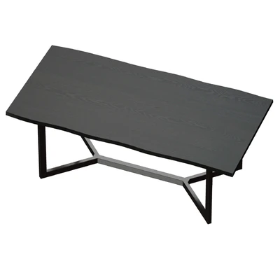 Verge Black Live Edge Dining Tables (Crate and Barrel) — Ver 2