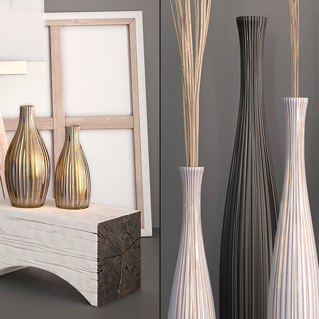 Decor – Vases, Dry grass, Statuette — Скачать