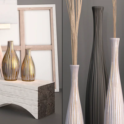 Decor – Vases, Dry grass, Statuette — Вид 2
