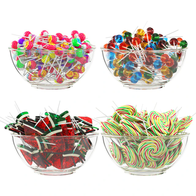 Glass bowl with lollipops — Descargar