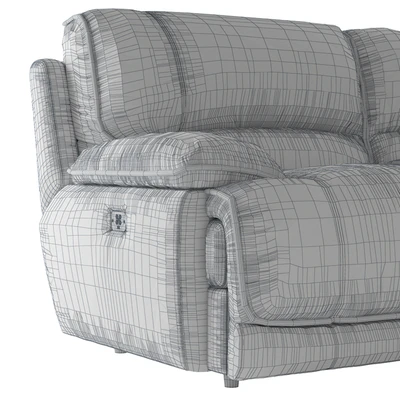 American Signature Furniture Mario 3-Piece Dual Power Reclining Sectional — Ver 3