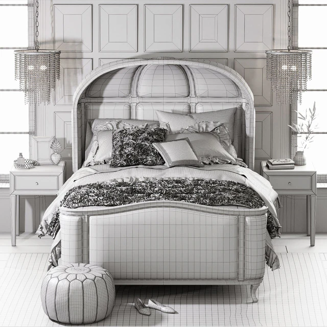 VERSAILLES UPHOLSTERED BED — Descargar