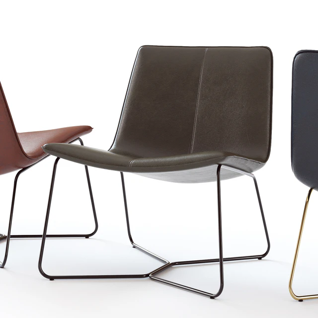 West Elm Slope Leather Lounge Chair — Скачать
