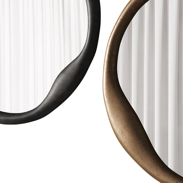 345 sculptural organic Doreen Round Mirror by Lulu and Georgia — Descargar