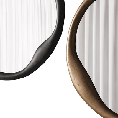 345 sculptural organic Doreen Round Mirror by Lulu and Georgia — Ver 2