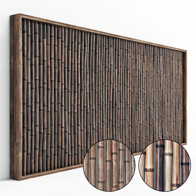 Декор из бамбука в большой раме / Bamboo decor Big frame Final — Скачать