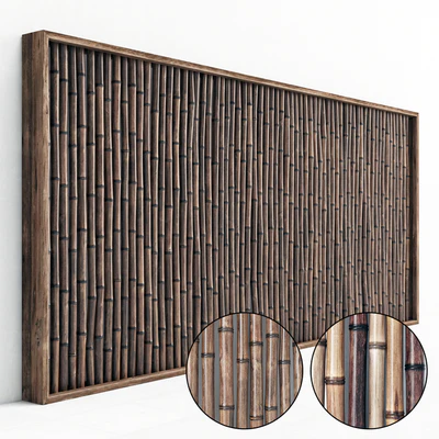 Декор из бамбука в большой раме / Bamboo decor Big frame Final — Вид 1
