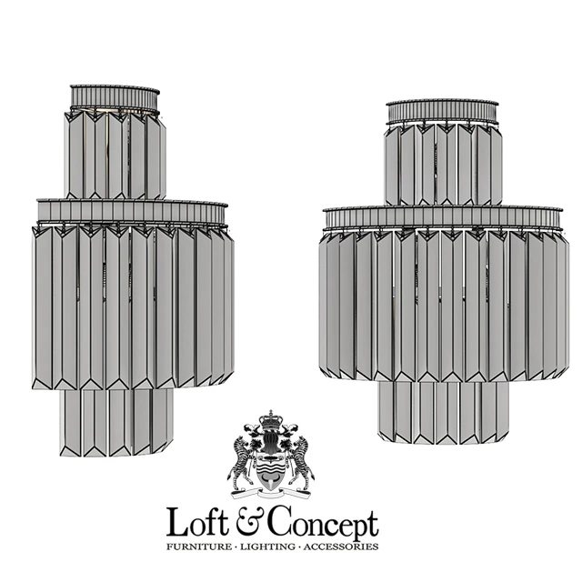 Sconce RH 1920s Odeon Clear Glass Fringe Bra - 3 rings — Descargar
