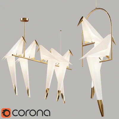 Perch light chandelier 5 and 2 heads — Ver 1