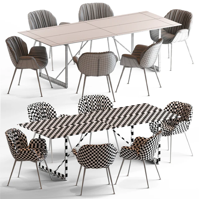 Globewest Abigail Armchair and Barnes Trestle Table — Descargar