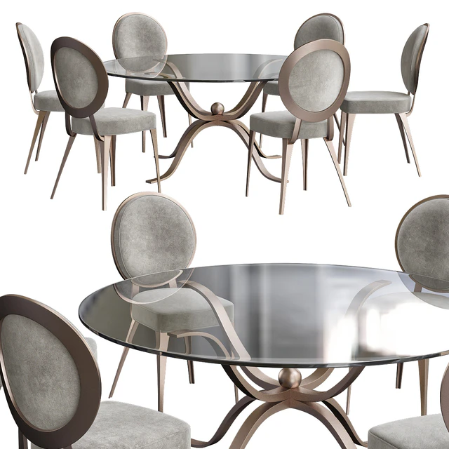 Luxurious Italian Designer Glass Dining Table — Скачать