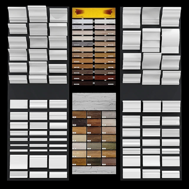 Exhibition stands with plinths, cornices, moldings — Download