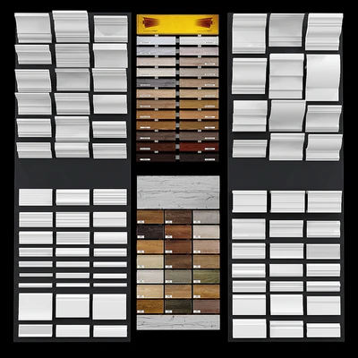 Exhibition stands with plinths, cornices, moldings — View 2