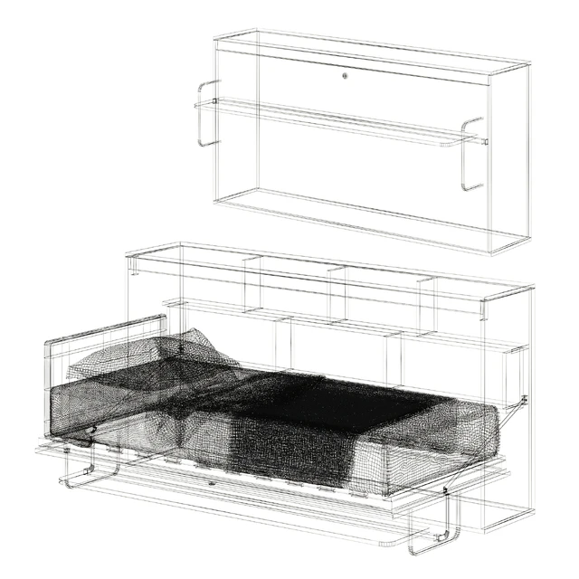 Guter Mobel - Transformer bed wardrobe with Standart table — Descargar