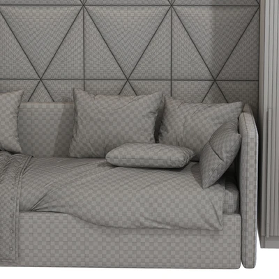 Upholstered sofa bed — Ver 3