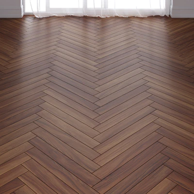 Brown Teak Wood Parquet Floor in 3 types — Ver 2